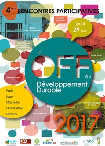 Le Off du Développement Durable à l&rsquo;ENSAM Montpellier – 29 juin de 8h30 à 17h30 – ECOBATP LR